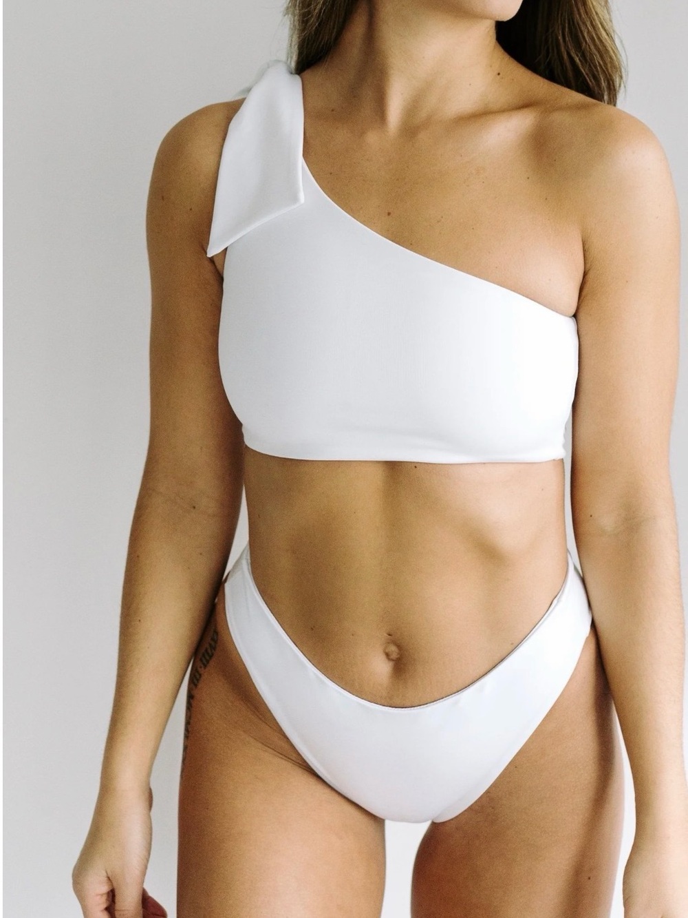 Londre One-Shoulder White Bikini Set - small